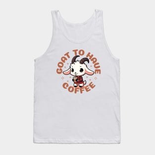 Goat To Have Coffee Tank Top